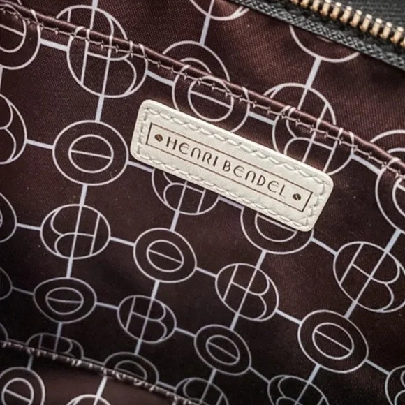 Henri Bendel EXCLUSIVE Luxury WEST 57th Damask Saffaino Leather Clutch